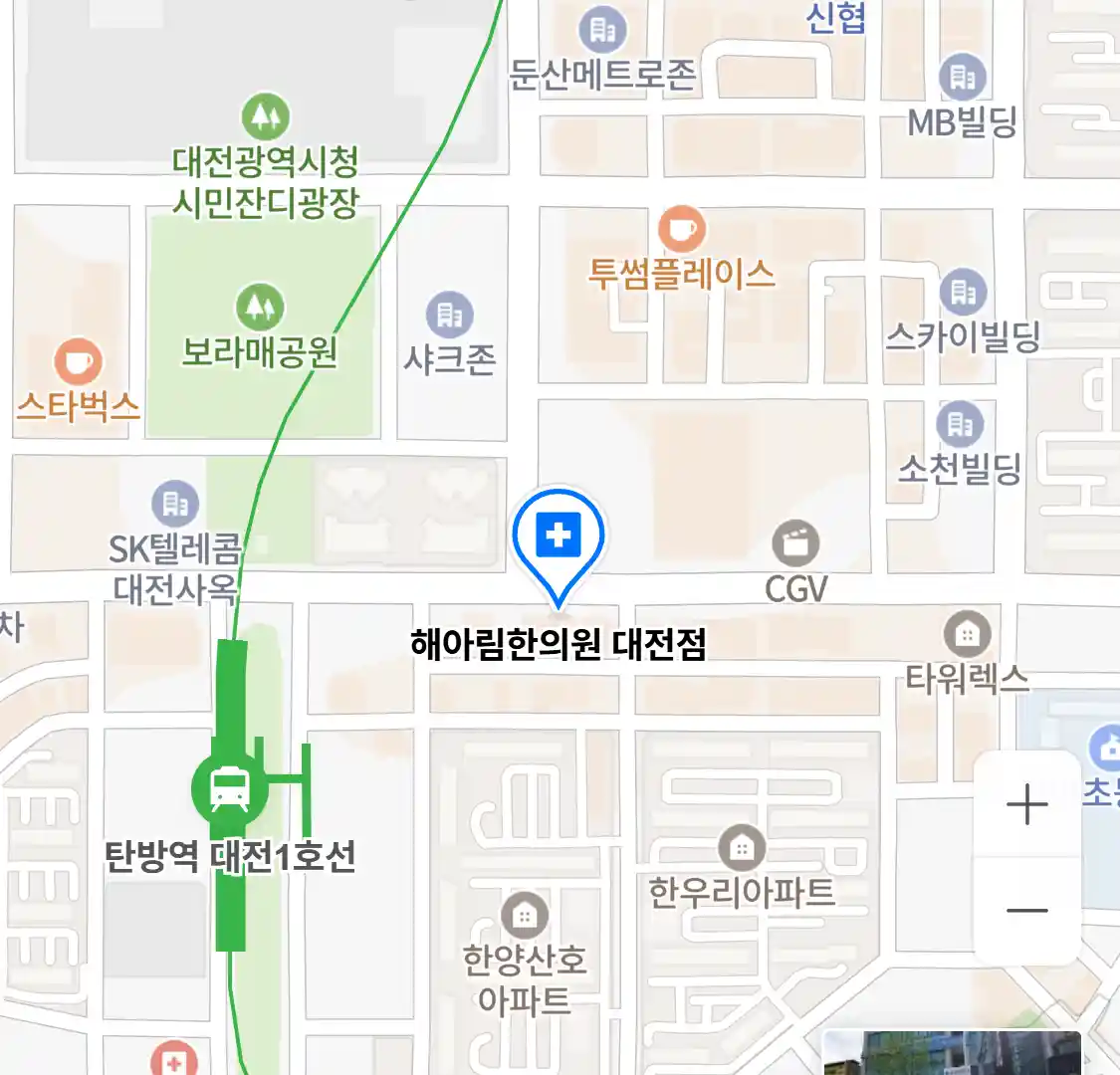 해아림한의원 대전점 위치