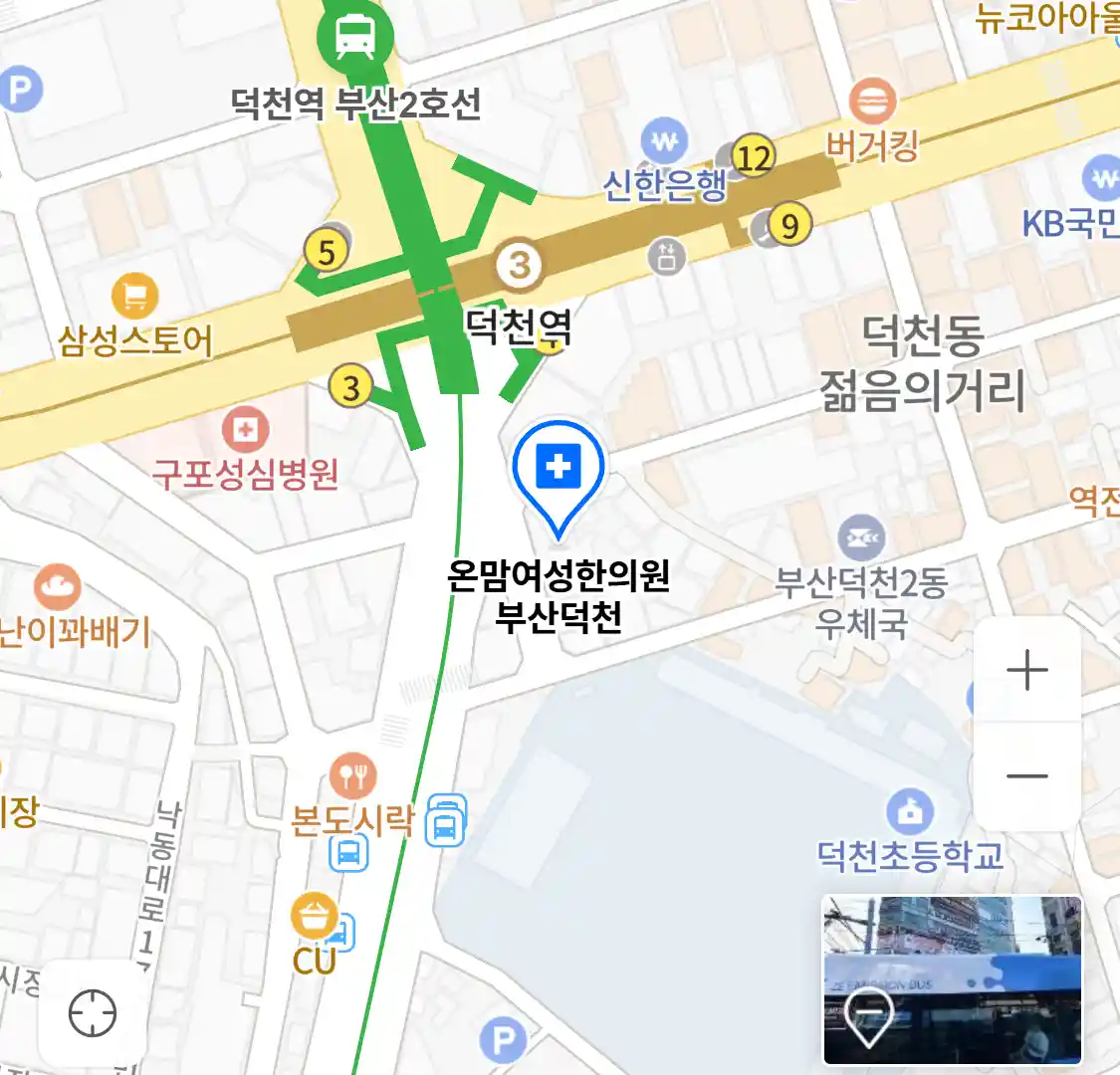 온맘여성한의원 부산덕천 위치